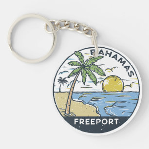 Freeport Bahamas Vintage Schlüsselanhänger