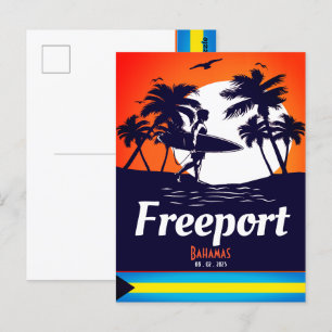 Freeport Bahamas Vintage-Souvenirs Postkarte