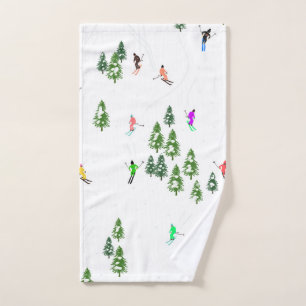 Freeride Alpine Skiern Skifahren Party Handtuch
