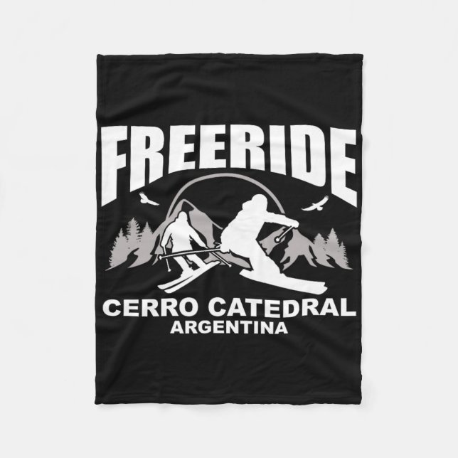 Freeride Skiing Cerro Catedral Argentinien Fleecedecke (Vorderseite)