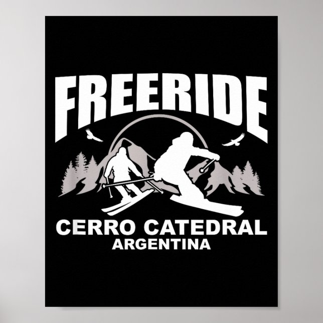 Freeride-Skiing Cerro Catedral Argentinien  Poster (Vorne)