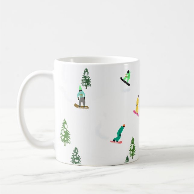 Freeride Snowboard Snowboarder Snowboarder Kaffeetasse (Links)