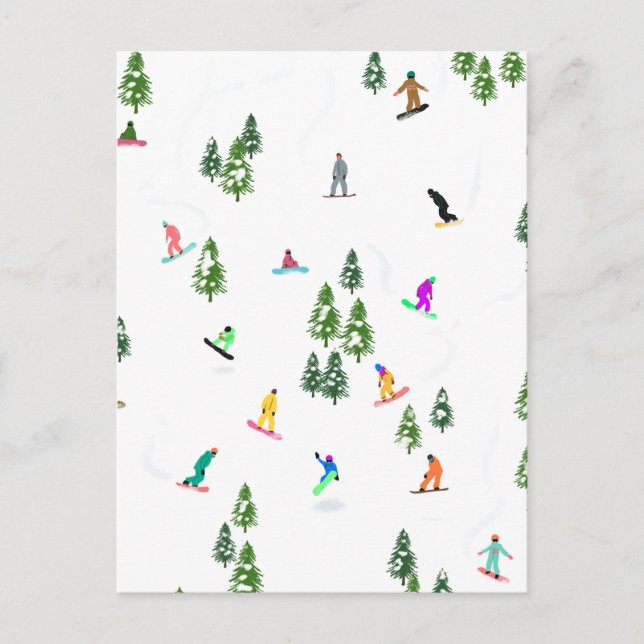 Freeride Snowboard Snowboarder Snowboarder Postkarte (Vorderseite)