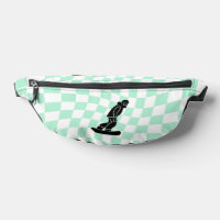 Freeride Snowboarder Cartoon Checkered