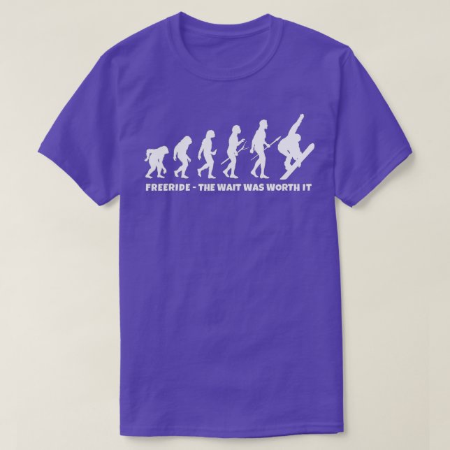 Freeride Snowboarder Evolution Freeride Snowboa T-Shirt (Design vorne)