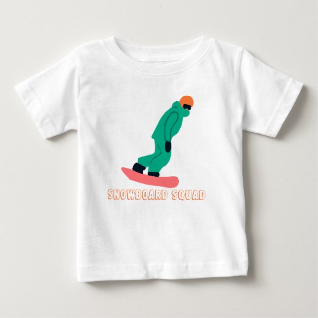 Freeride Snowboarder Snowboard Squad Team Baby T-shirt (Vorderseite)