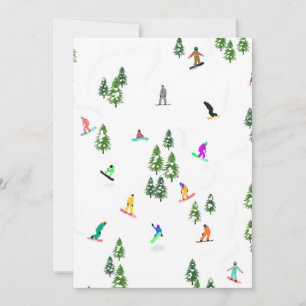 Freeride Snowboarder Snowboarden Illustration Einladung