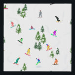 Freeride Snowboarder Snowboarden Illustration Künstlicher Leinwanddruck<br><div class="desc">Coole skurrile Illustrationskunst von bunten Snowboardern,  Snowboarden in Bergen zwischen Kiefer,  Fichten,  Tannen auf frischem Schneemulver. Snowboard und Weihnachtssport in einem Winterwald. Snowboarder Geschenke. Weihnachtsdekor zum Snowboarden.</div>