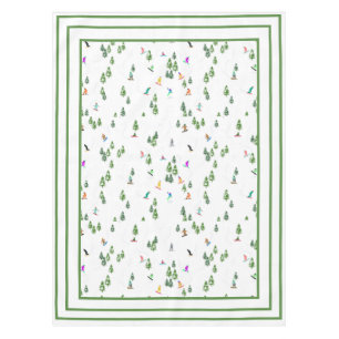 Freeride Snowboarder Snowboarden Illustration Tischdecke