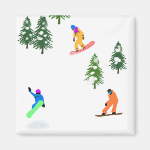 Freeride Snowboarder Snowboarder Magnet
