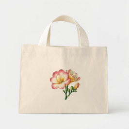 Freesia Blume Design Mini Stoffbeutel