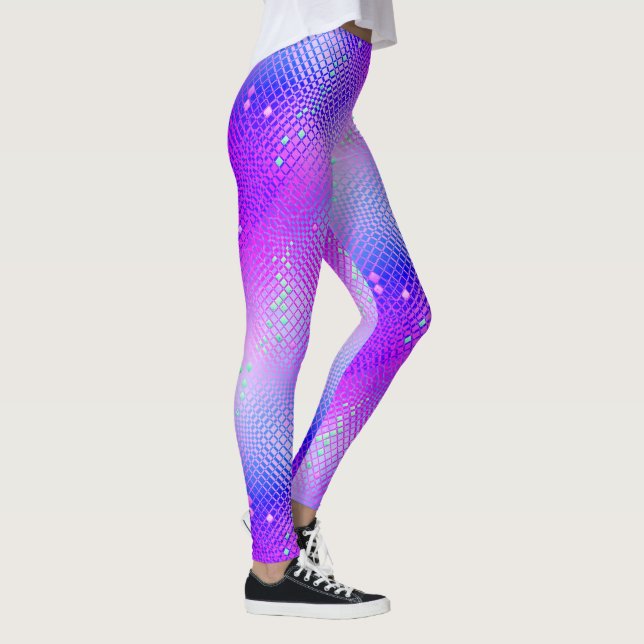 Freesia lila Blacklight Leggings (Rechts)