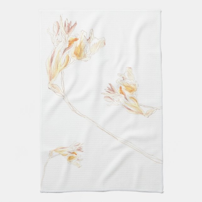 Freesia No. 3 getrocknet Geschirrtuch (Vertikal)