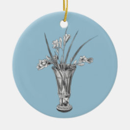 Freesias meiner Großmutter - Keramik Ornament