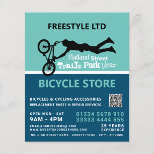 Freestyle Bike Motocross, Cycling Store Werbung Flyer
