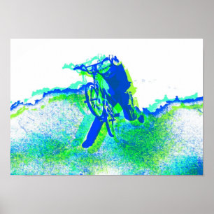 Freestyle BMX Rider im Coolen Pop Art Style Poster