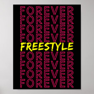 Freestyle Forever 80er Retro Concert Party Vintag Poster