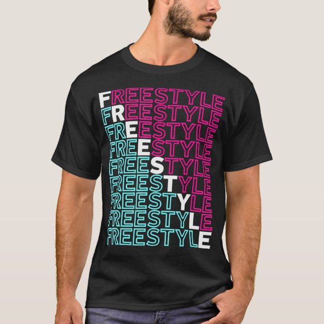 Freestyle Full Front 80er Electronic Dance Music T-Shirt (Vorderseite)