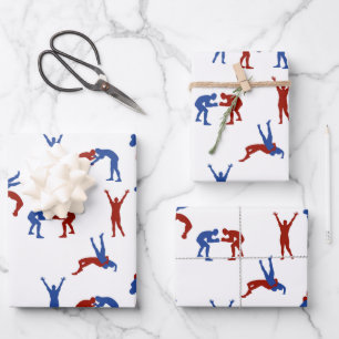 Freestyle Greco Roman Wrestling Pattern Geschenkpapier Set