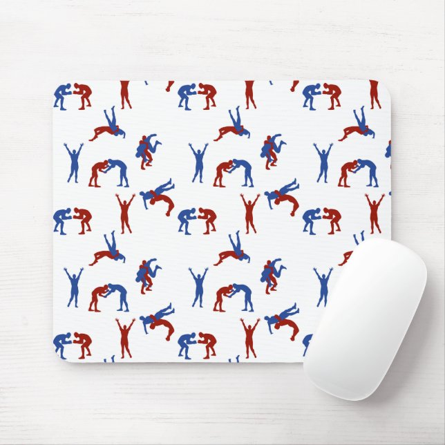Freestyle Greco Roman Wrestling Pattern Mousepad (Mit Mouse)