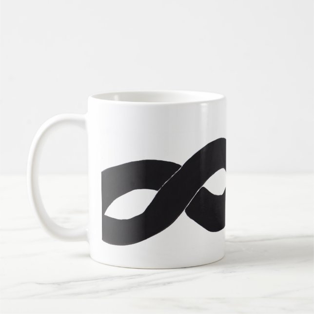 Freestyle Monochrome Looping Design-Tasse Kaffeetasse (Links)