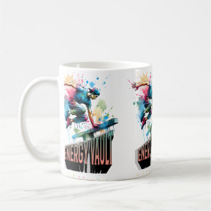 Freestyle-Parkour-Sprung-Wölbsprung-Burst-Junge Kaffeetasse