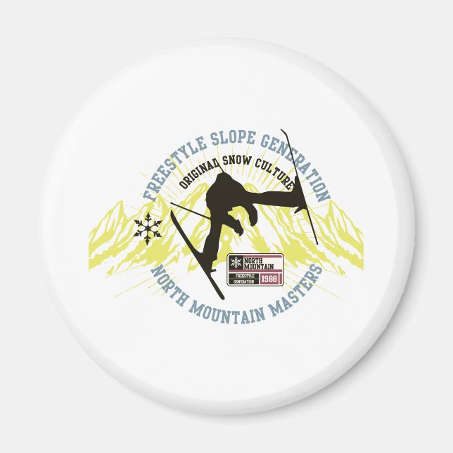 Freestyle Ski Magnet (Vorne)