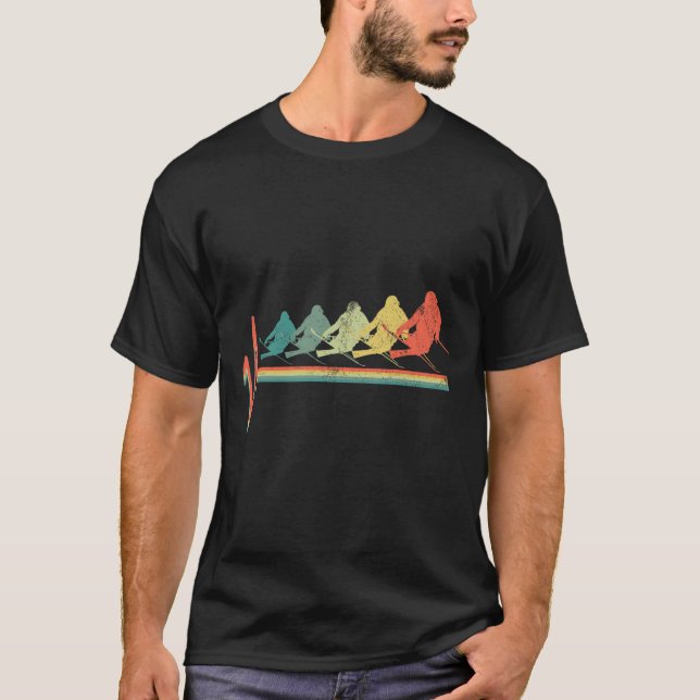 Freestyle Ski Skifahren Skifahrer Skiherschlagen R T-Shirt (Vorderseite)