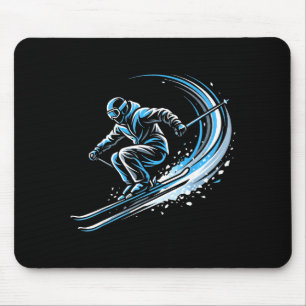  Freestyle-Ski-Skifahrer-Aktion Wintersport Kunst  Mousepad