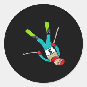 Freestyle-Skiing  Runder Aufkleber