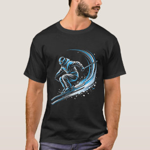 Freestyle-Skiing Skifahrer Aktion Wintersport Kuns T-Shirt