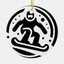 Freestyle Snowboarden Minimalistisch Schwarz/Weiß