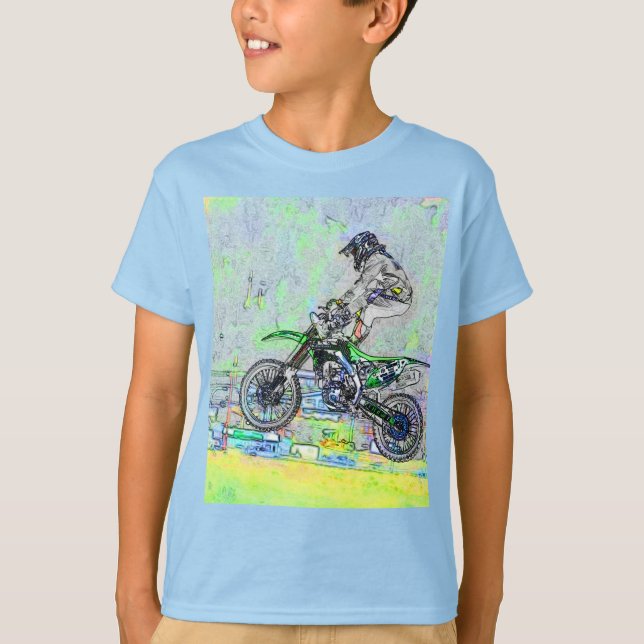 Freestyle Stuntman-Motocross Rider T-Shirt (Vorderseite)