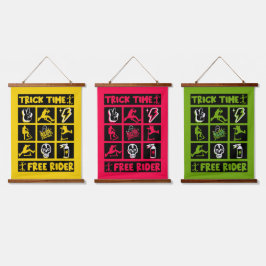 Freestyle Trick Scooter Wandteppich Mit Holzrahmen