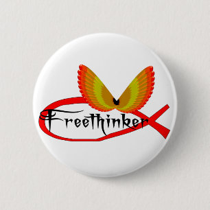 Freethinking-Fisch-Symbol Button