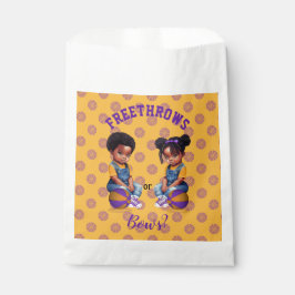 Freethrows oder Bows Lila Gold Basketball Boy Girl Geschenktütchen