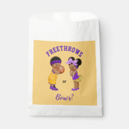 Freethrows oder Bows Lila Gold Basketball Boy Girl Geschenktütchen
