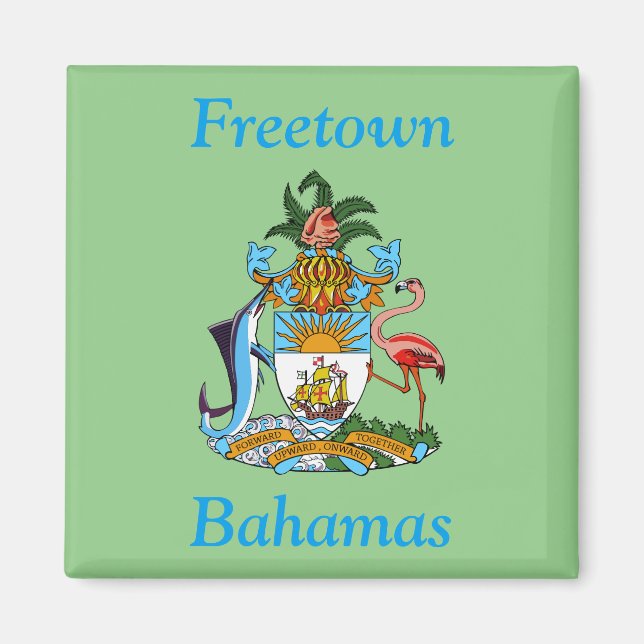 Freetown, Bahamas mit Wappen (Eleuthera) Magnet (Vorne)