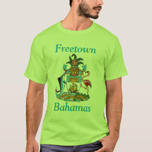 Freetown, Bahamas mit Wappen (Eleuthera) T-Shirt