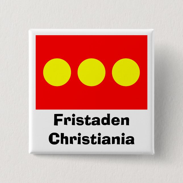 Freetown Christiania Flag Button (Vorderseite)