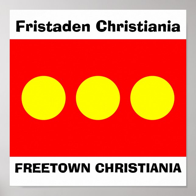 Freetown Christiania Flag Poster (Vorne)
