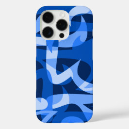 Freeway Abstrakt Retro Psychedelic Blue iPhone 16 Pro Hülle