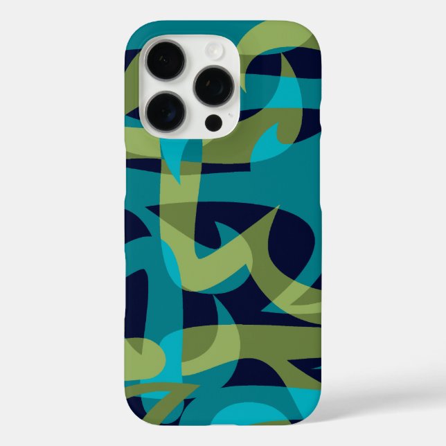 Freeway Abstrakt Retro Psychedelic Marine Aquamari Case-Mate iPhone Hülle (Rückseite)