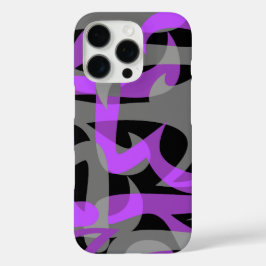 Freeway Abstrakt Retro Psychedelic Violet iPhone 16 Pro Hülle