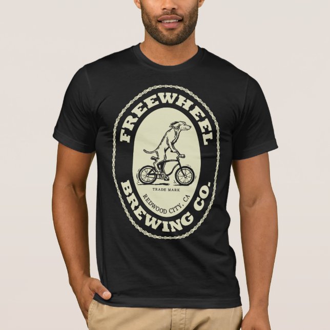 Freewheel Brewing Co. Logo - Creme (nur vorne) T-Shirt (Vorderseite)