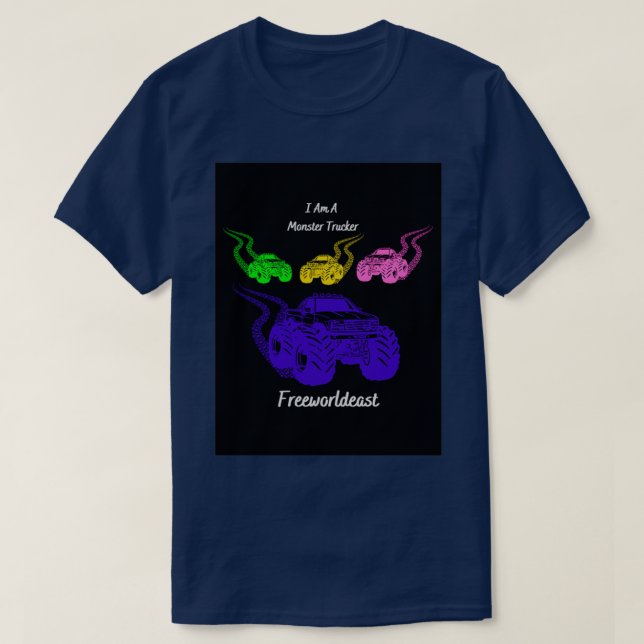 Freeworldeast Monster Trucker T-Shirt (Design vorne)