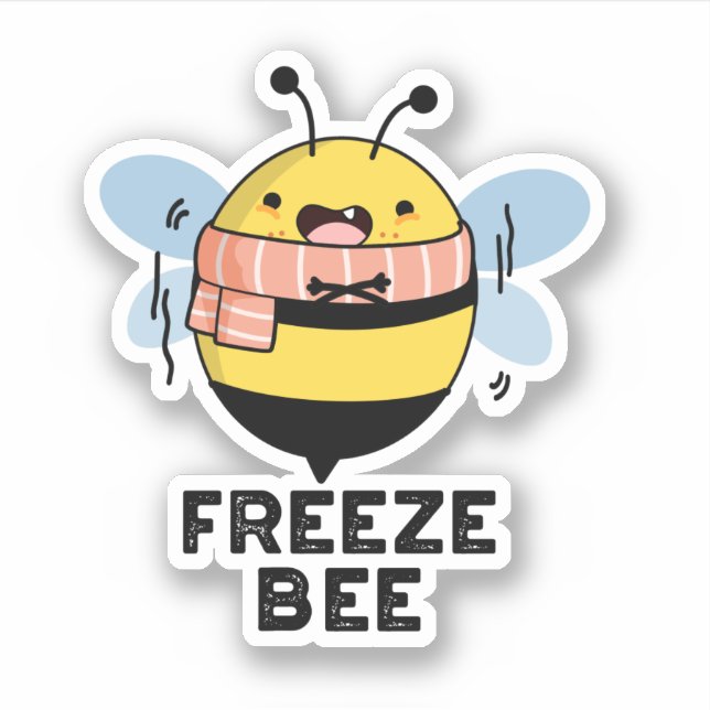 Freeze Bee Funny Insect Bug Pub Aufkleber (Vorderseite)