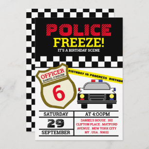 Freeze! Birthday Party Einladung