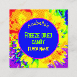 Freeze getrocknete Süßigkeiten Custom Colorful Bri Quadratische Visitenkarte