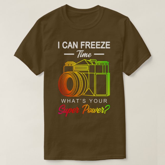 Freeze Time Fotografy Gift T-Shirt (Design vorne)